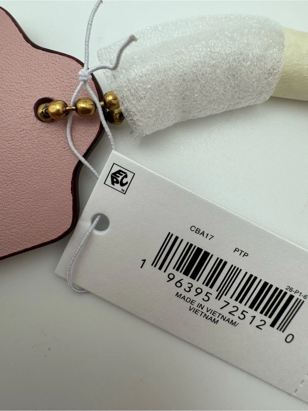NWT Coach CBA17 Large Leather Hangtag Bag Charm Aurora Pink Hang Tag - Picture 11 of 14